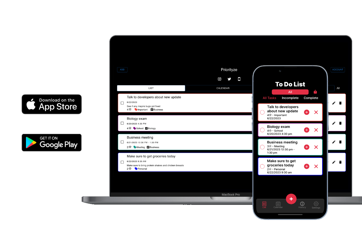 Prioritization App Priorityze